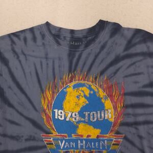 Van Halen Band Crew Neck Short Sleeve Graphic T-Shirt Adult Mens Size S Blue